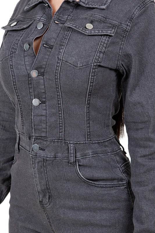 WOMEN FASHION DEMIN ROMPER