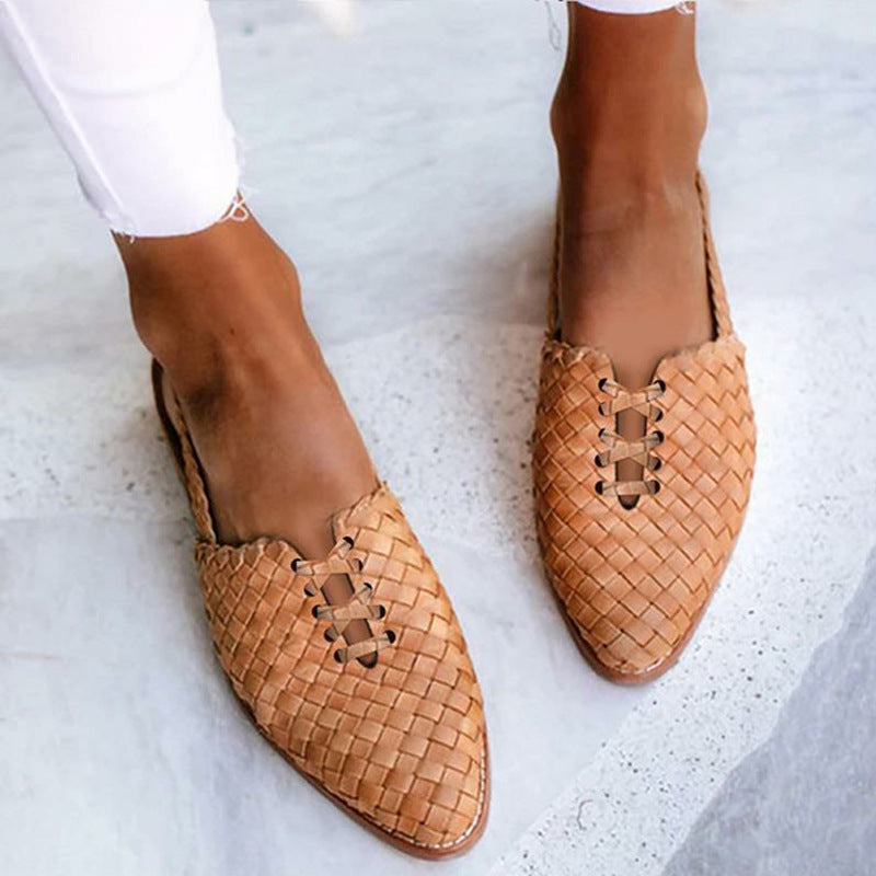 Women's Woven Lace-Up Sandals