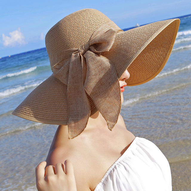 Sombrero de paja de verano para mujer