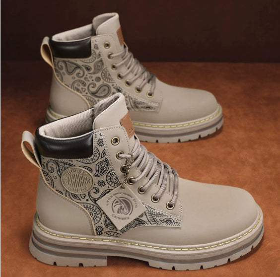 Men Autumn And Winter High Help Boots British Wind Increase