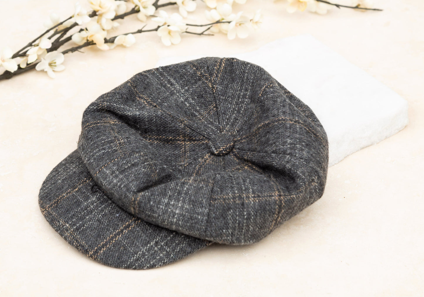 Gorras de tweed estilo newsboy