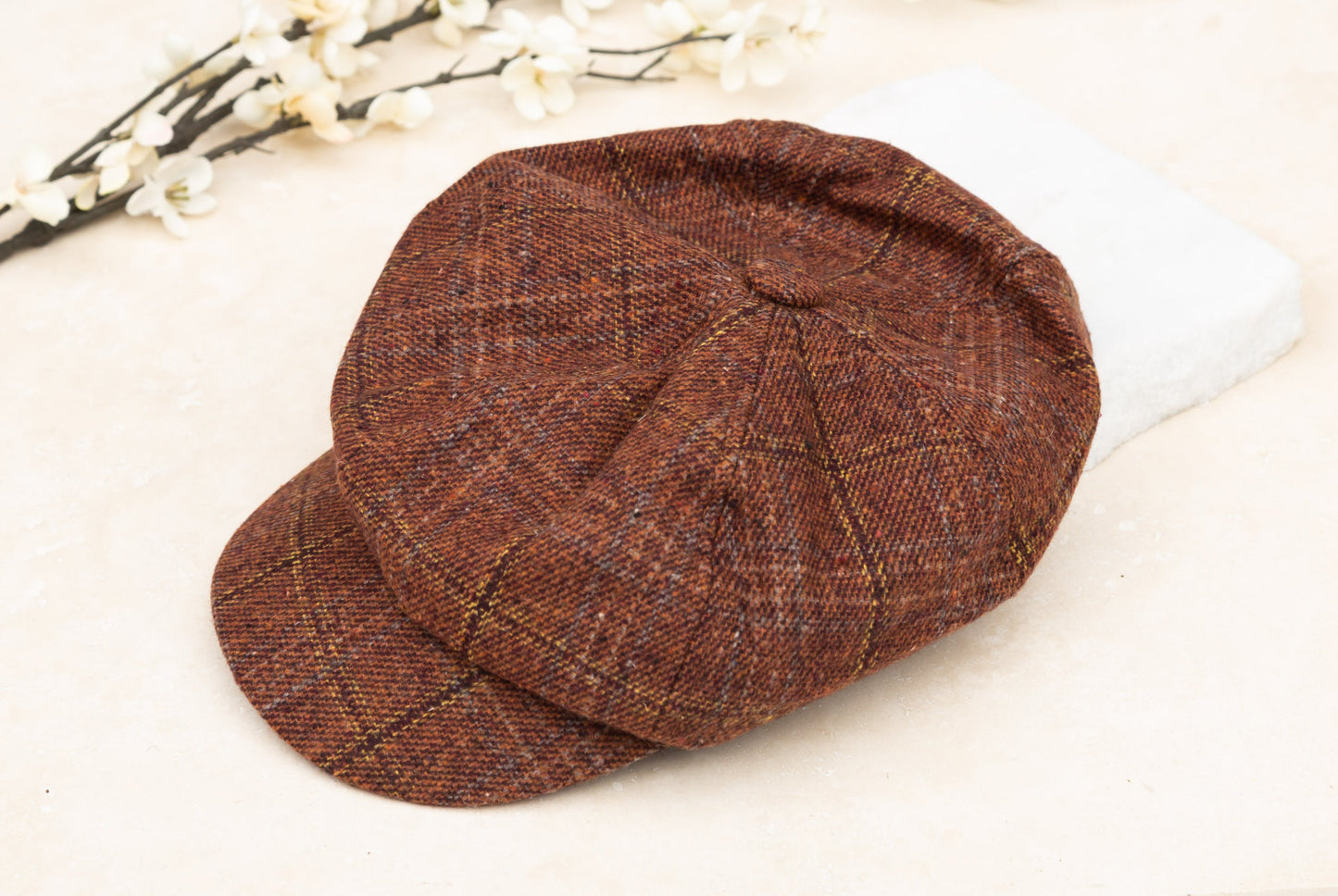 Gorras de tweed estilo newsboy