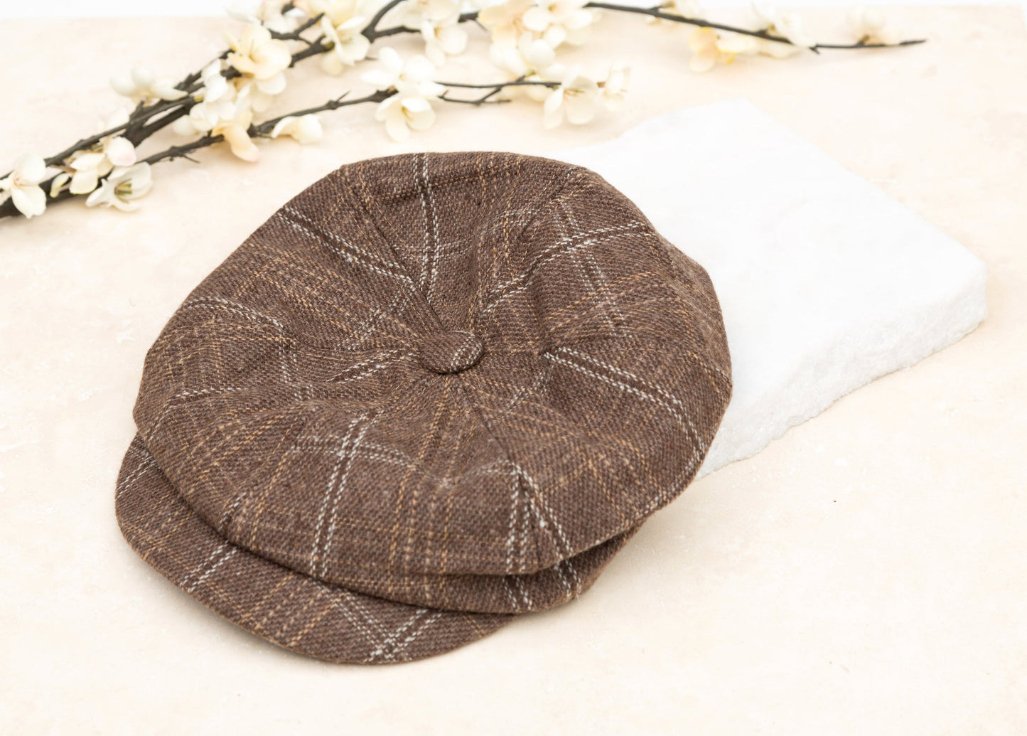 Gorras de tweed estilo newsboy