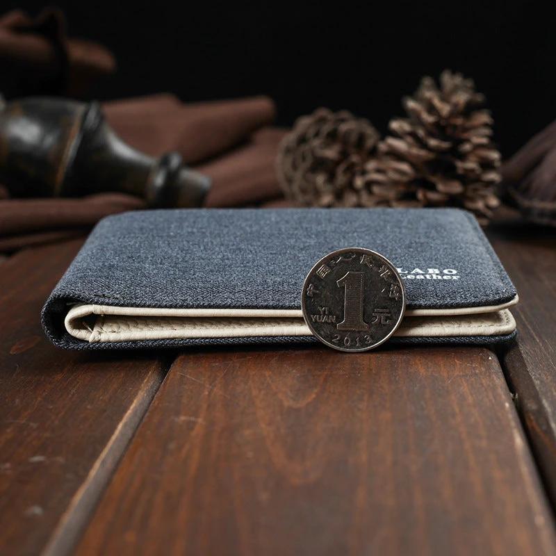 Men's Short Denim Fabric Wallet