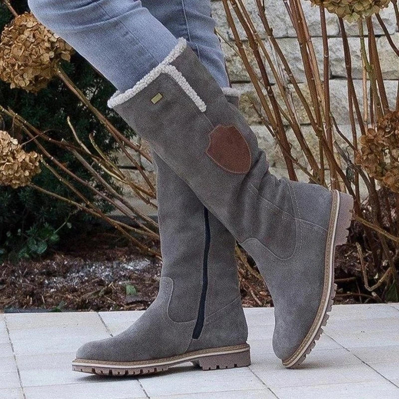 Women's Side Zipper Round-Toe Boots
