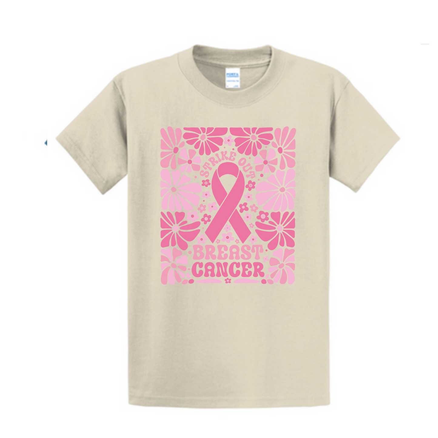 Strike out Breast Cancer Awareness Fundraiser Tshirt PC61 Port & Co™ Essential Tee PUBLIC