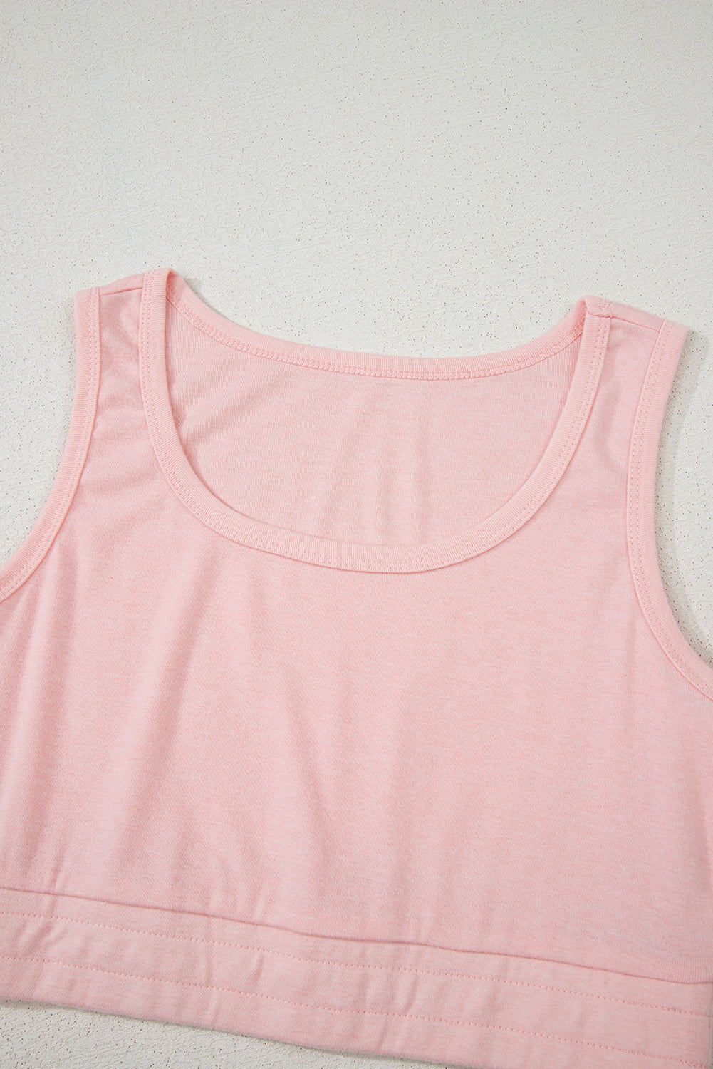 Conjunto de descanso de 3 piezas de top corto, pantalón corto y cárdigan en rosa claro