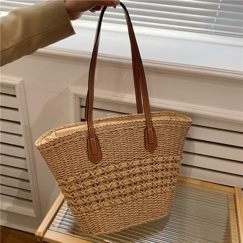 Women's Woven Tote Travel Bag