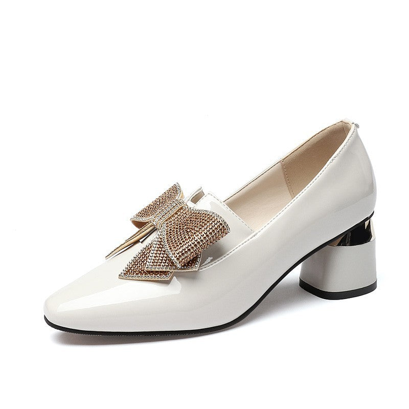 Women's Rhinestone Bow High-Heel Shoes