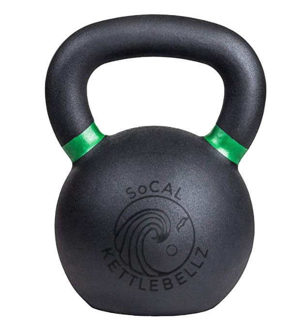 24 kg (53 lb) Powder-Coated Cast-Iron Kettlebell – Black | SoCal Kettlebellz