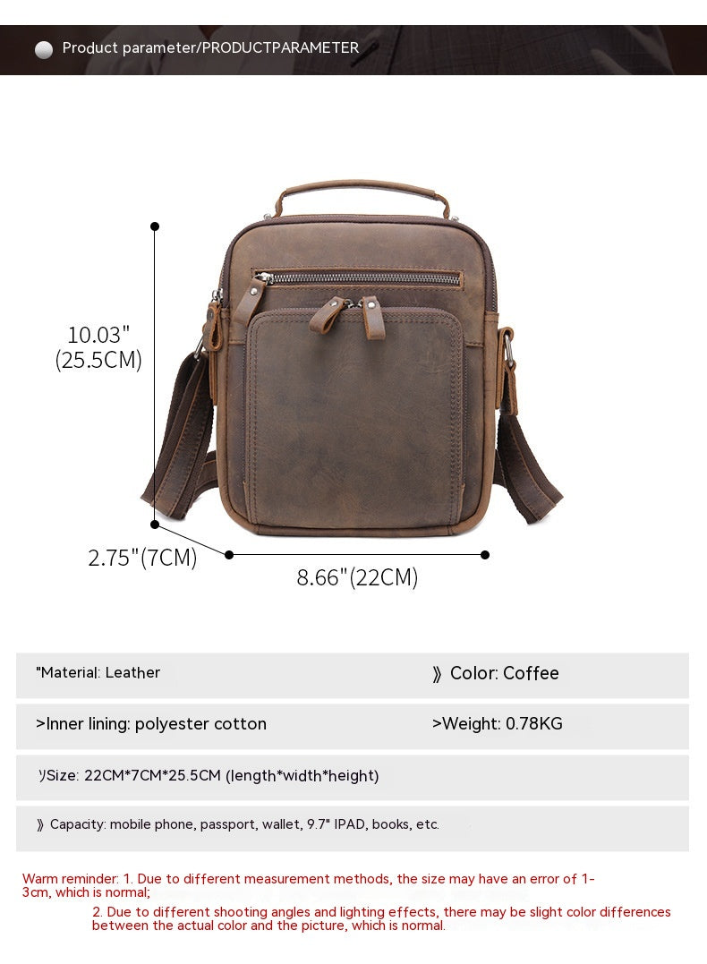 Leather Retro Shoulder Messenger Bag