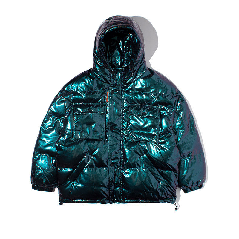 Parkas reflectantes oscuras de carga, chaquetas acolchadas de hip hop para hombre, abrigos Harajuku cortavientos, Techwear