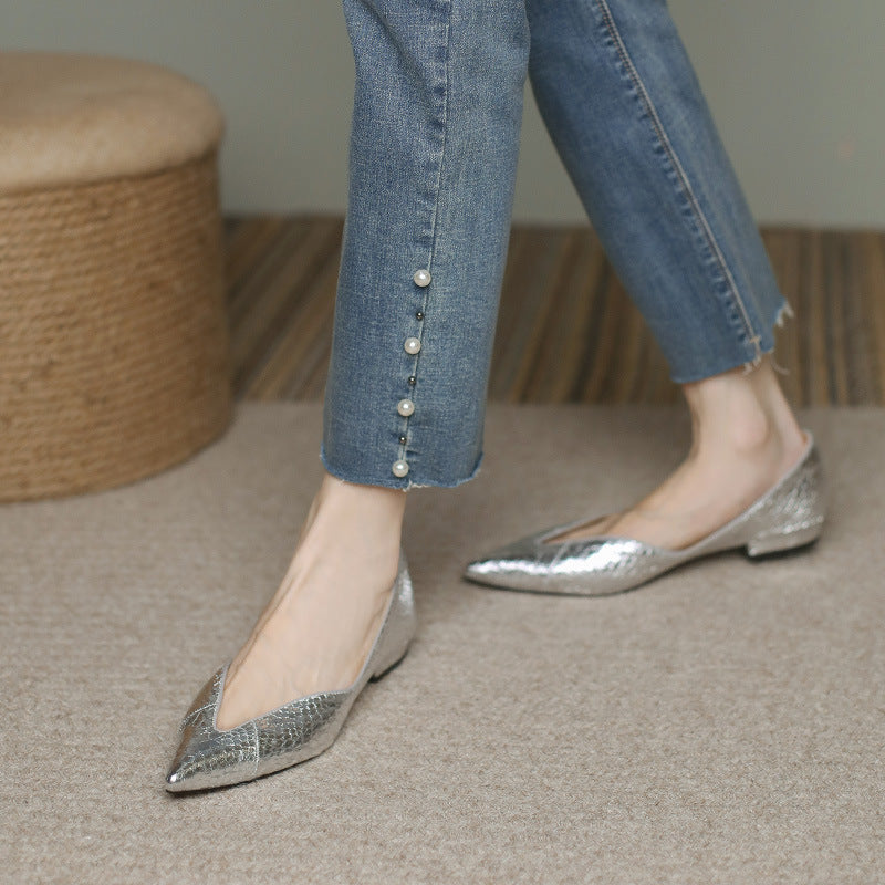 Women's French Pointed Flat Pumps