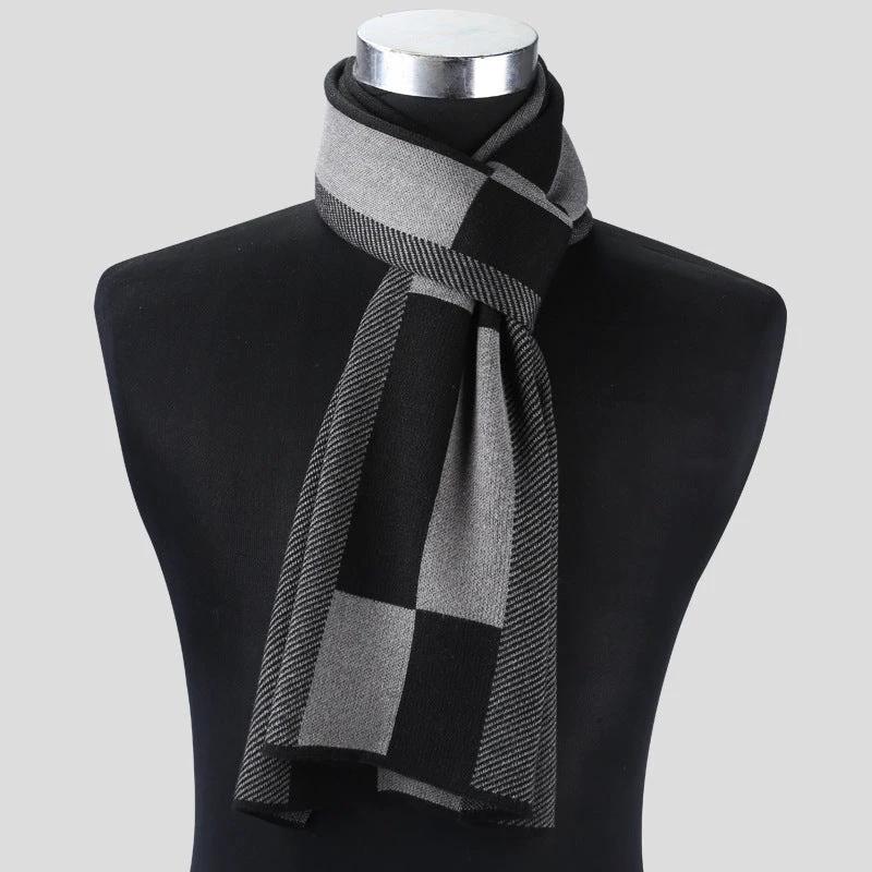 Men's Plaid Knitted Scarf