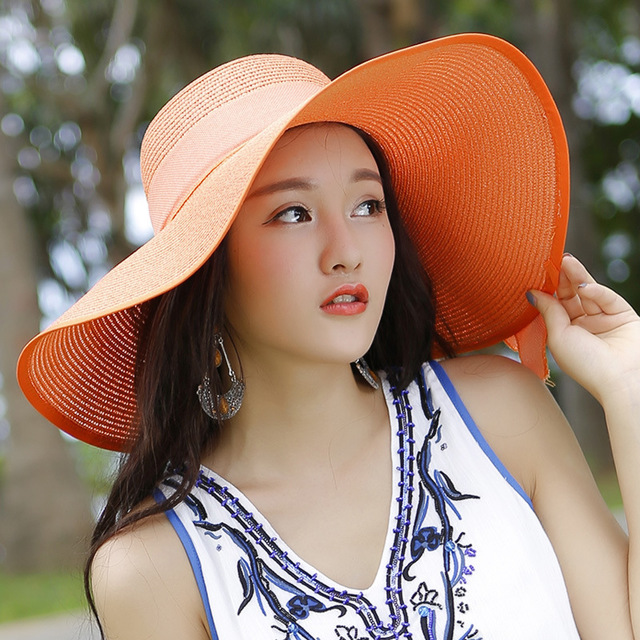 Sombrero de paja de verano para mujer