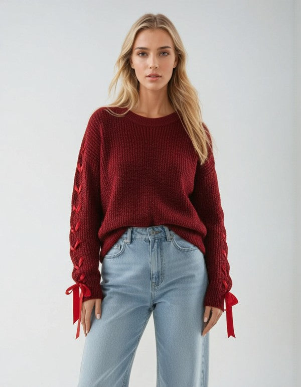Miss Sparkling |Knit Pullover Sweater