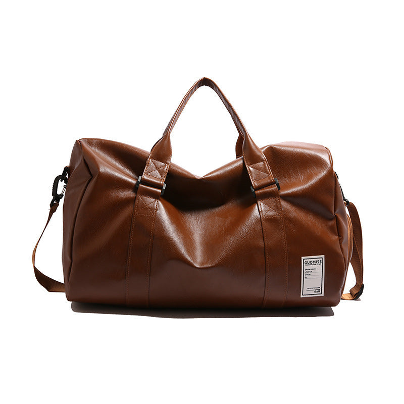 Large Capacity Fitness Soft Leather Textured Independent Shoe Warehouse Travel Bag