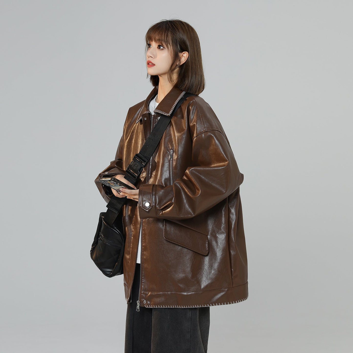 Mid-Length Cotton-Padded Jacket for Autumn and Winter