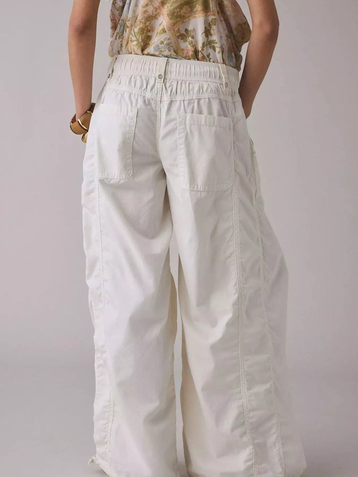 High-Waisted Cargo Wide-Leg Pants