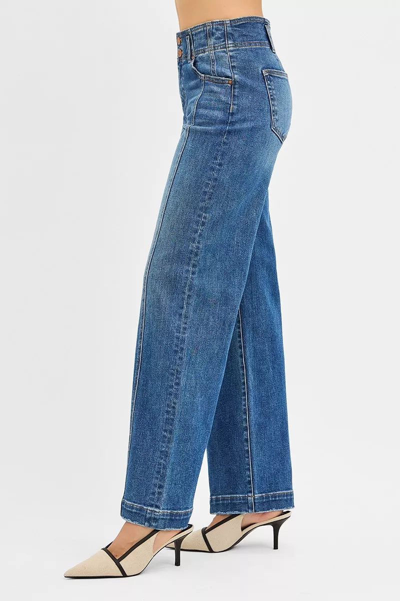 RISEN Jeans Anchos Holgados de Tiro Medio