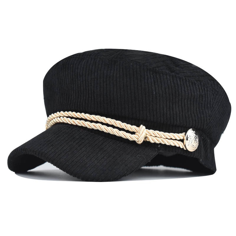 Gorra newsboy de pana