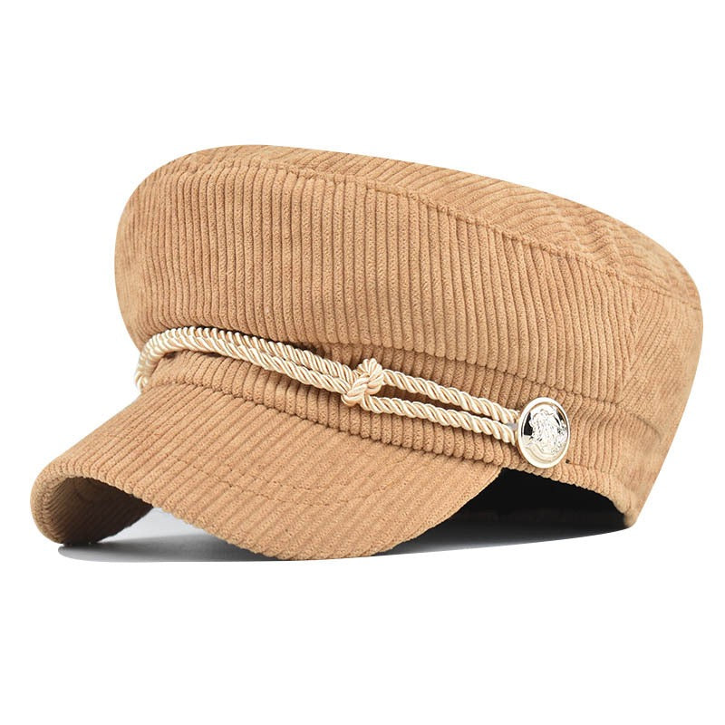 Gorra newsboy de pana