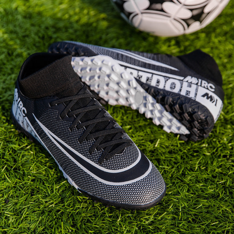 High-top Football Shoes, Broken Nails, Hidden Anti-skid Spikes