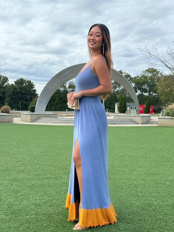The Oasis Color Block Dress See size chart under “more details”