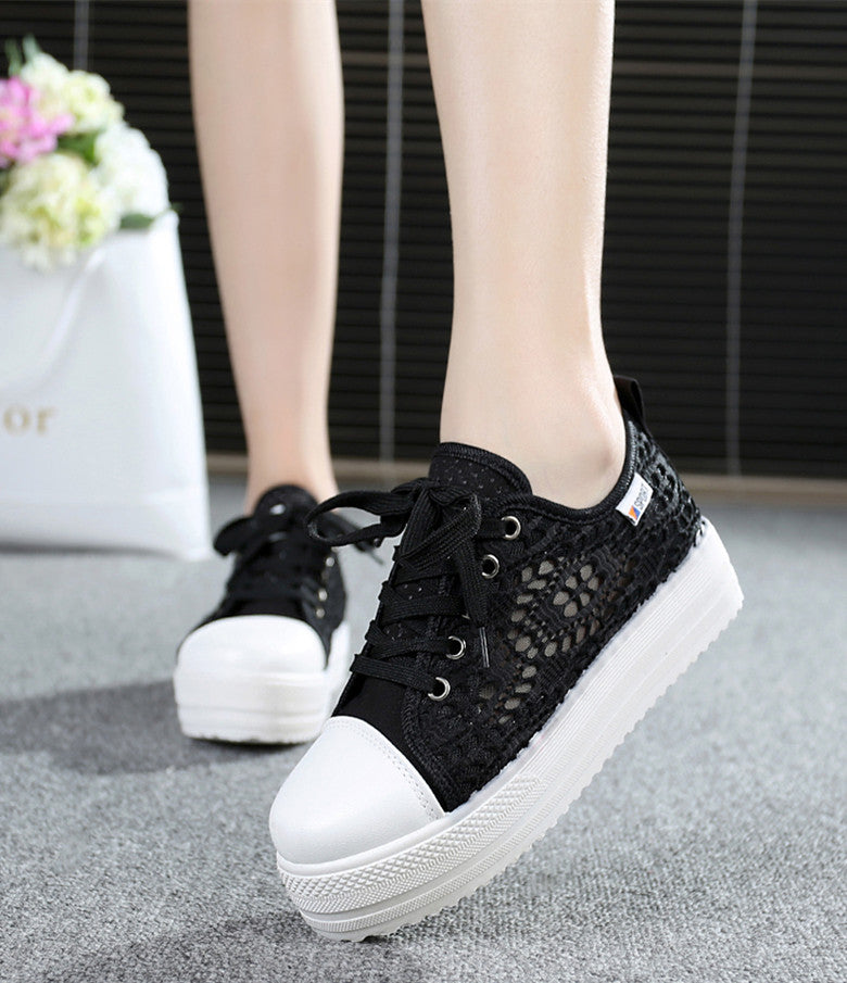 Increased casual canvas shoes