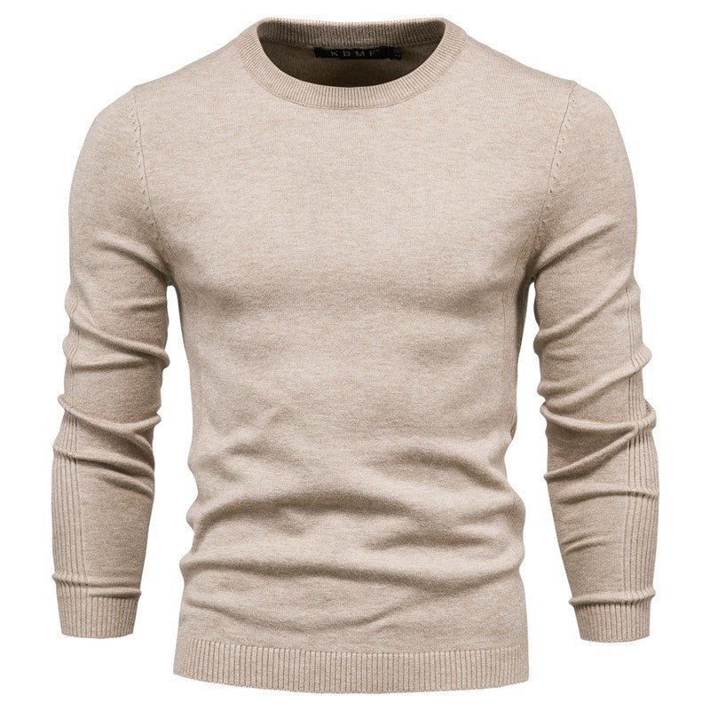 10-Color Autumn And Winter Thickened Men's Sweater, Round Neck Slim-Fit Men's Knitwear, Casual Men's Knit Top
