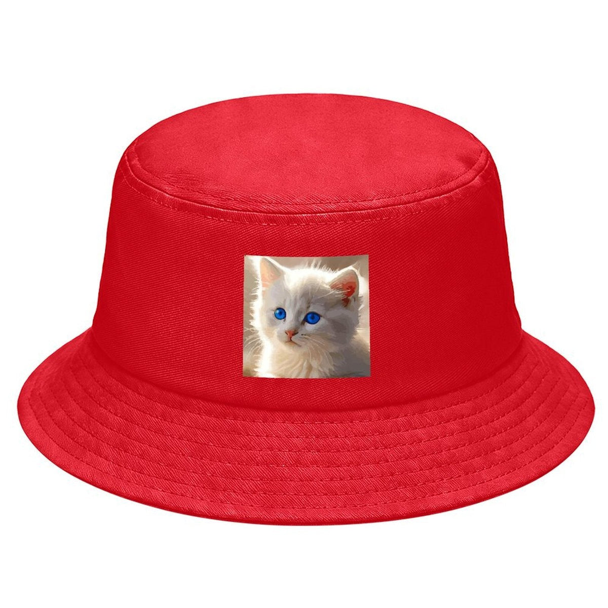 Cute White Kitten Design Kid’s Bucket Hat | Ships from USA