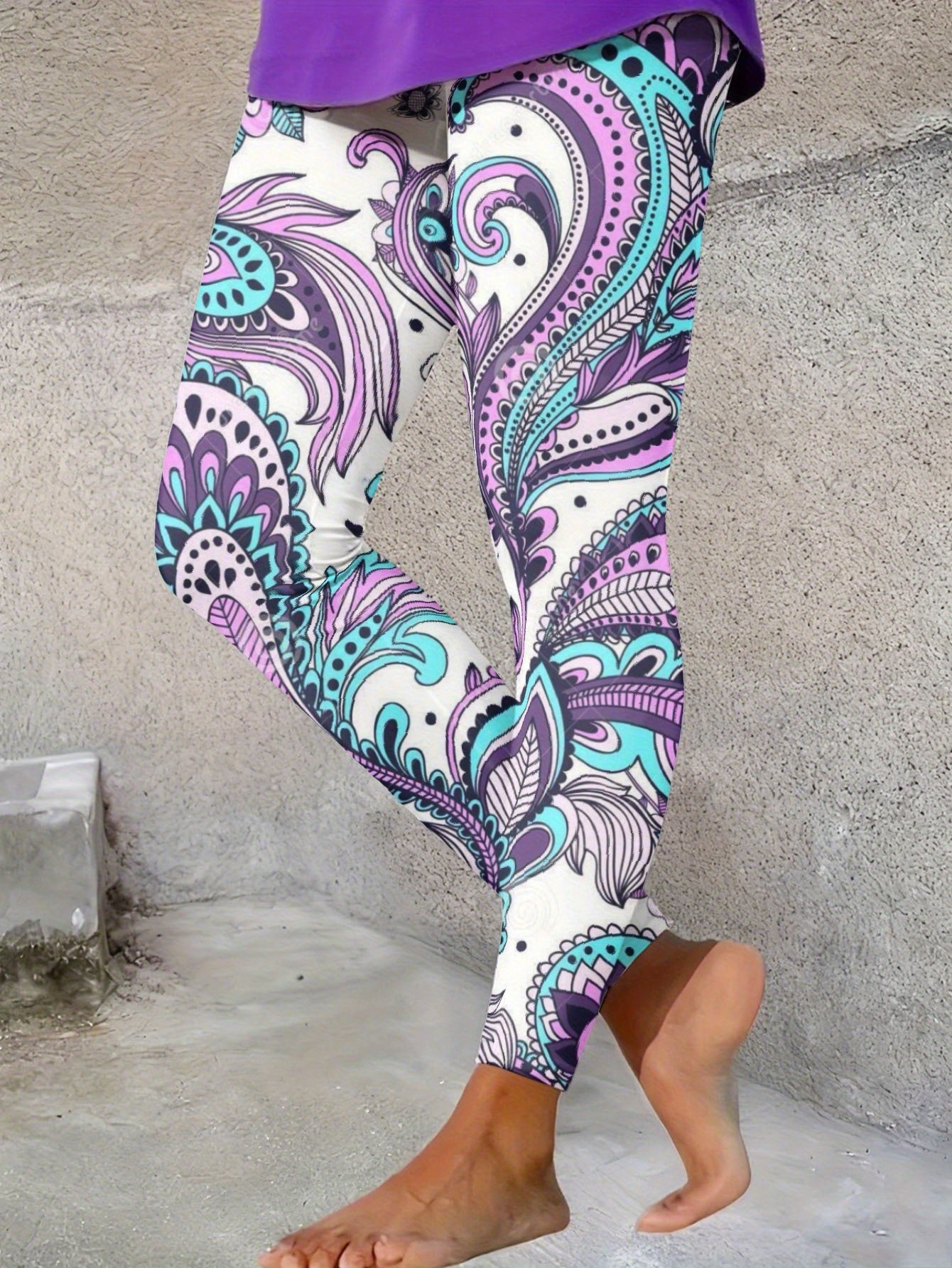 Leggings de cintura alta de talla grande para mujer
