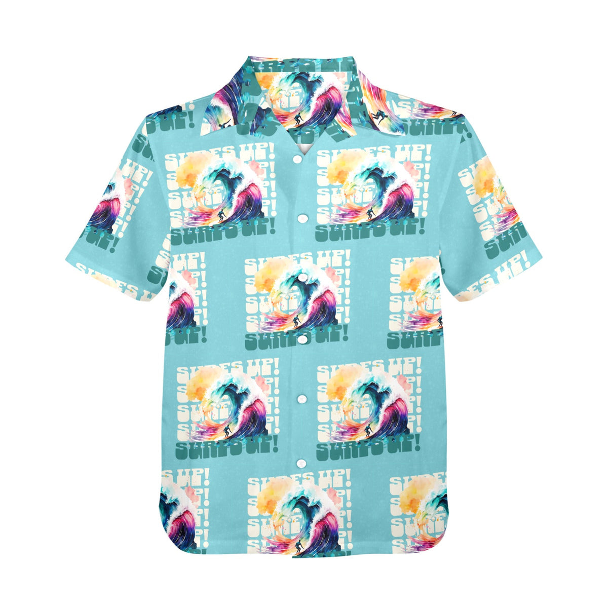 Surf's Up Men's All Over Print Hawaiian Shirt (Made in USA)