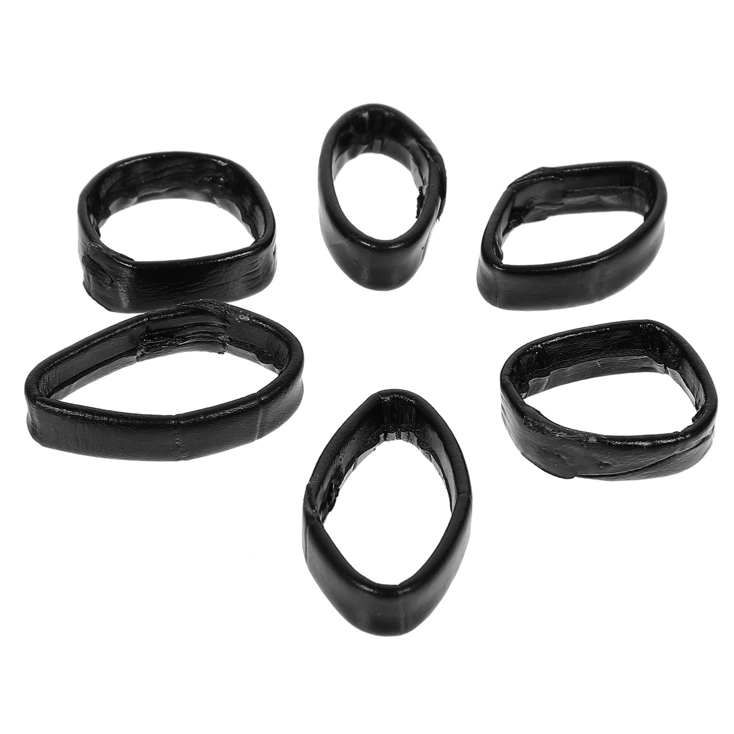 ULTECHNOVO Watch Band Ring Loop Leather Replacement Watch Band Holder 6pcs Leather Watch Strap Keeper Retainer 18mm 20mm 22mm Watch Fastener Supplies