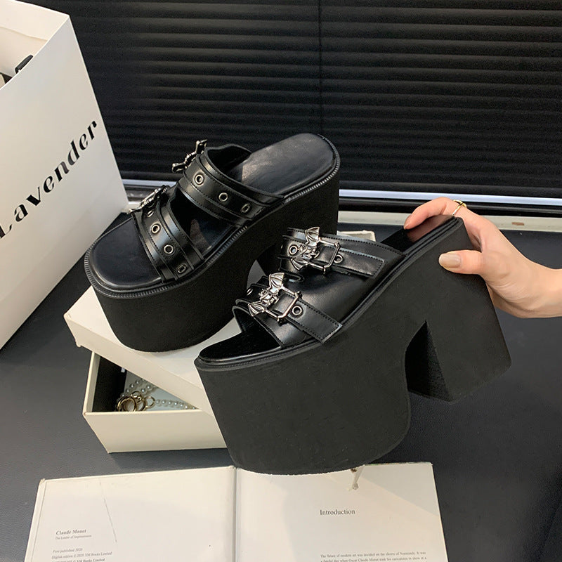 Women's Super High-Heel Muffin Platform Slippers