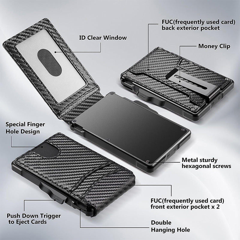Dual-Fold Carbon Fiber Flip Wallet