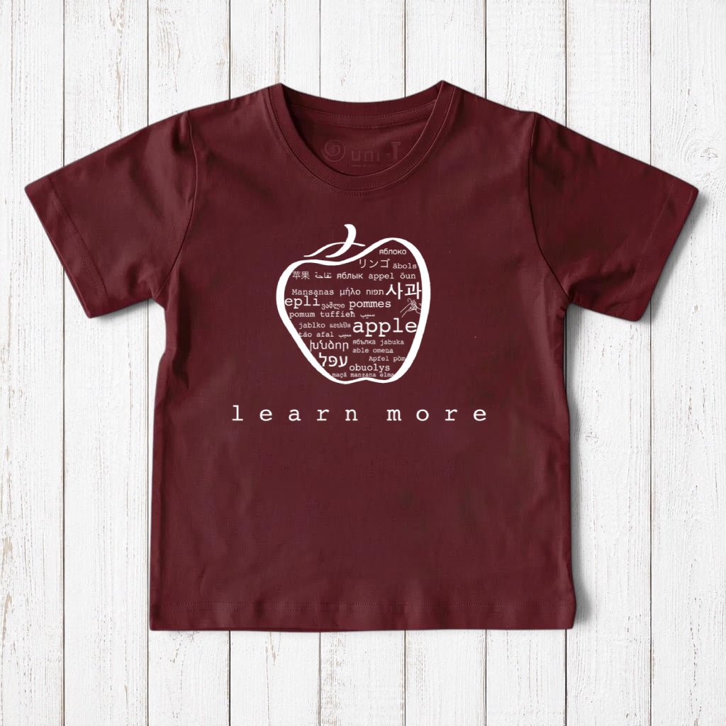 Camiseta "Más información" de Apple para niños