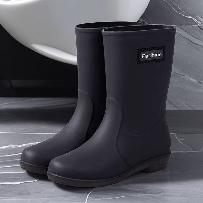 Women's Non-slip Mid-calf Soft Bottom Rain Boots