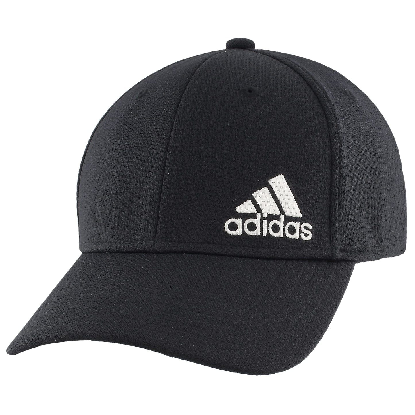 adidas Mens Release 2 Structured Stretch Fit Cap Black/White Large-X-Large