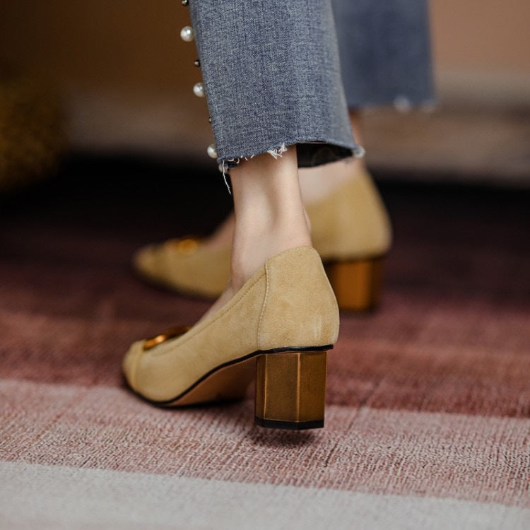 Women's Square-Toe Heels