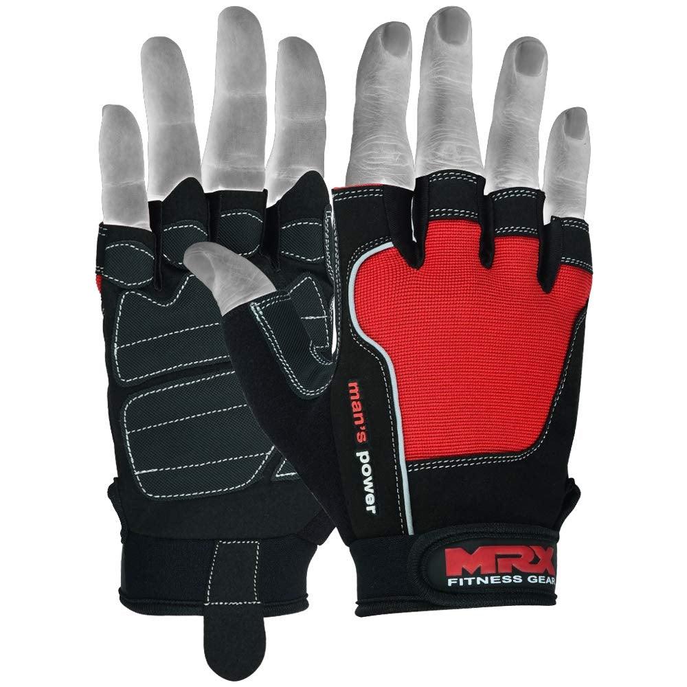 MRX Weight Lifting Amara Leather Gloves Gym Workout Men Women
