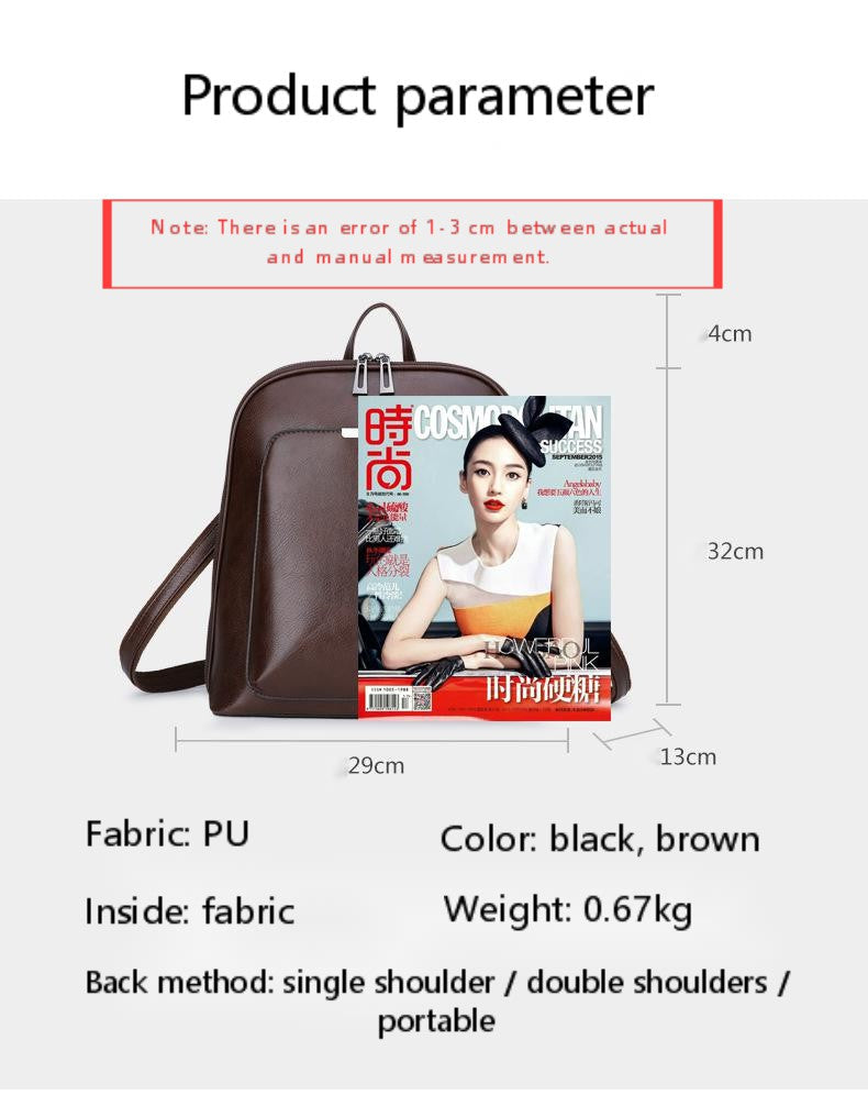 Multifunctional Oil Wax Leather Backpack