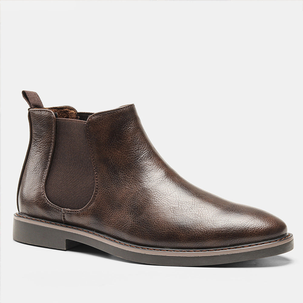 Men's British Rub-Color Retro Chelsea Boots