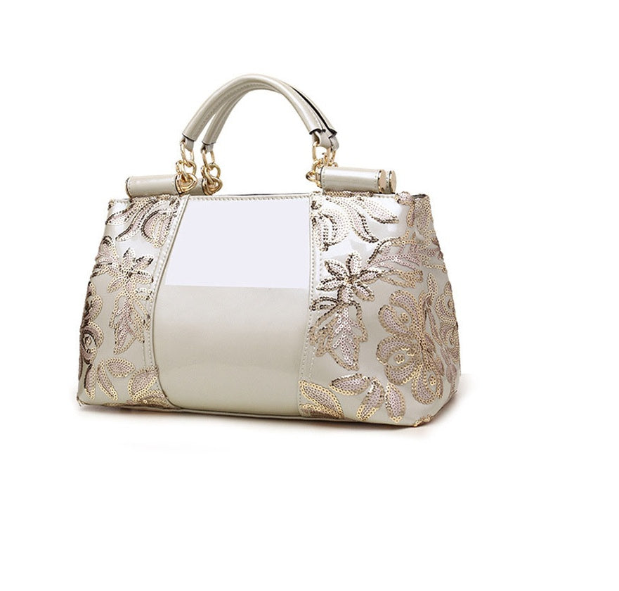 Women's Embroidered Floral Shoulder Handbag