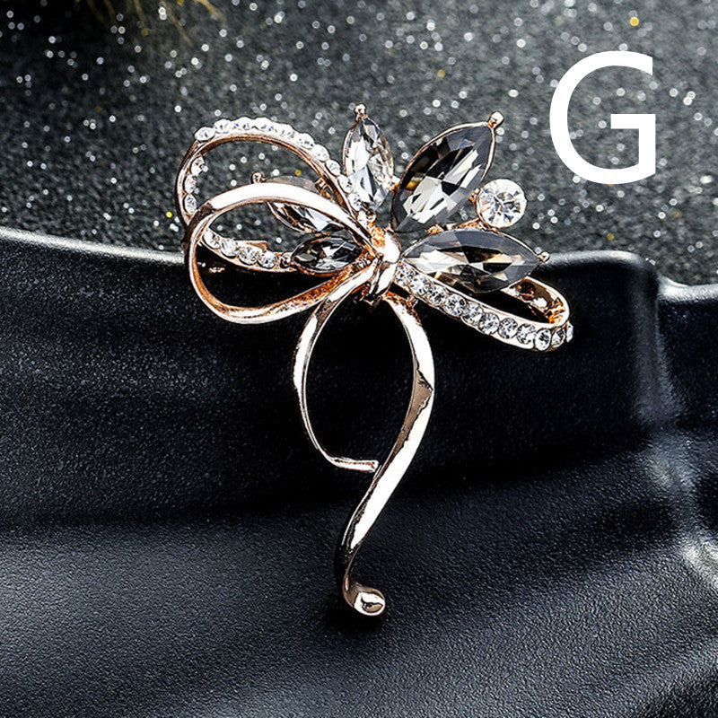 Ladies Zircon Brooch Dress Jacket Accessories