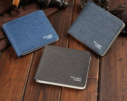 Men's Short Denim Fabric Wallet
