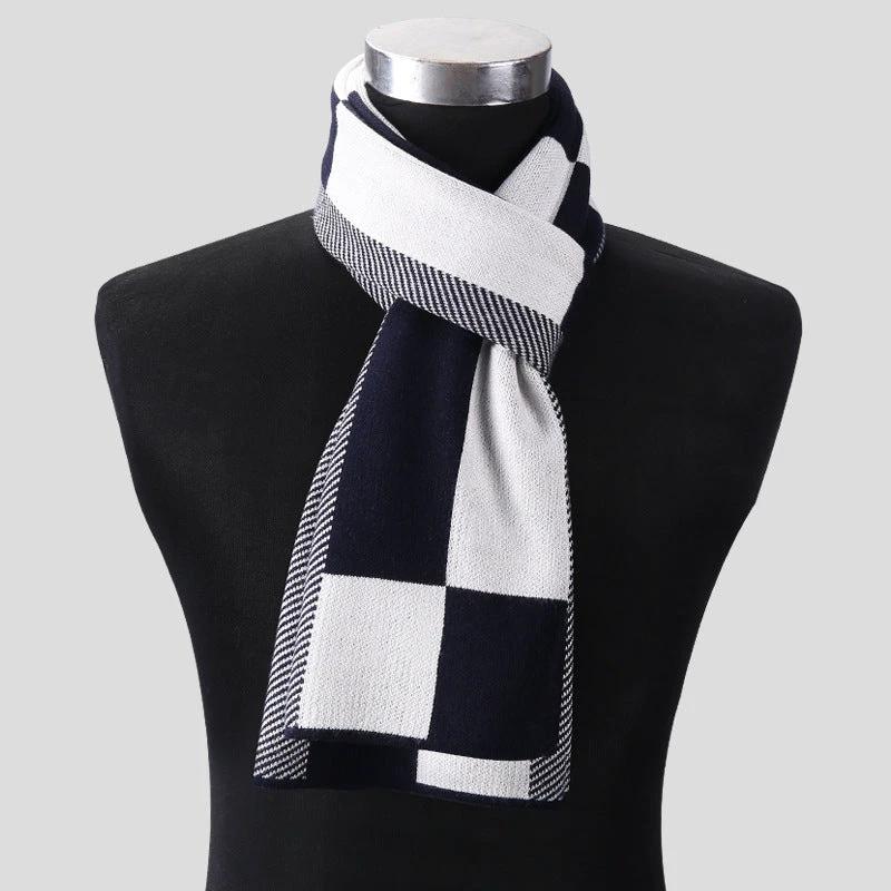 Men's Plaid Knitted Scarf