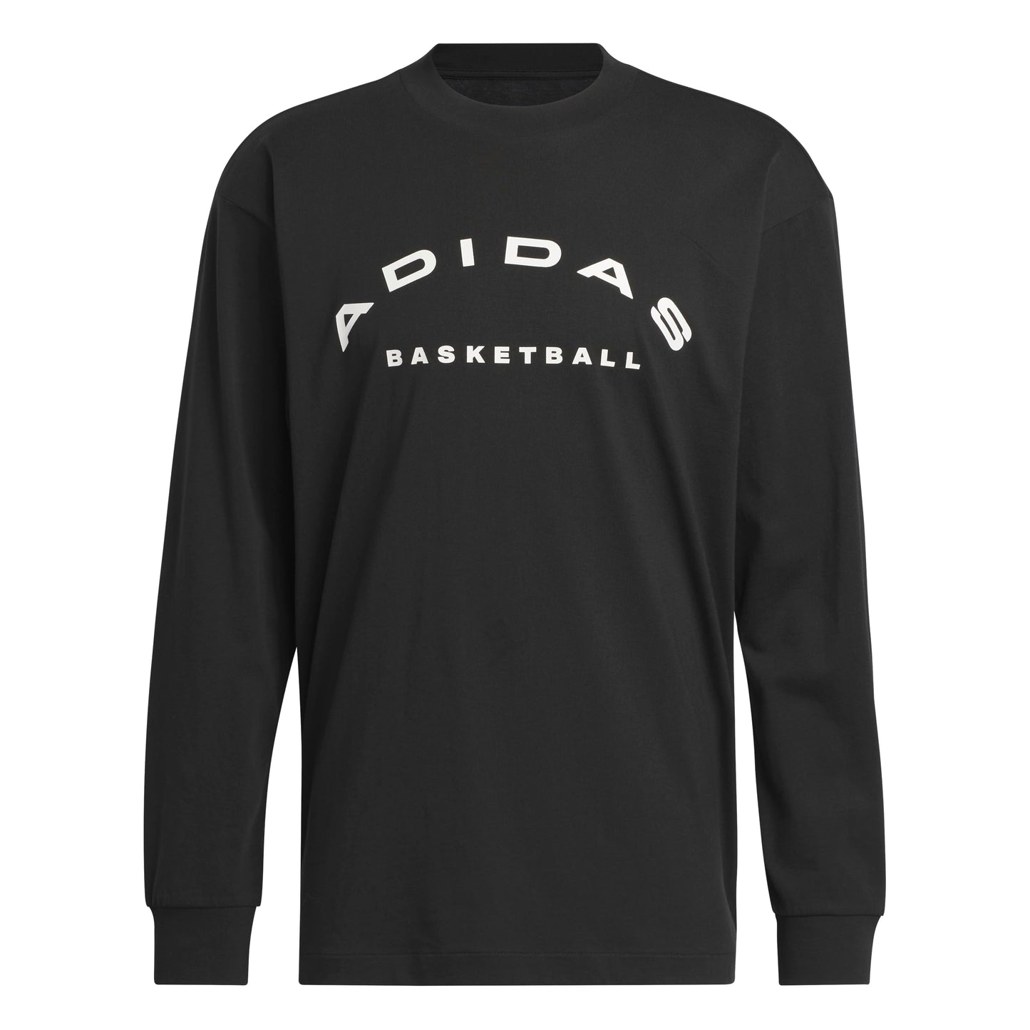 adidas Mens Select Long Sleeve Basketball T-Shirt Black/Cloud White