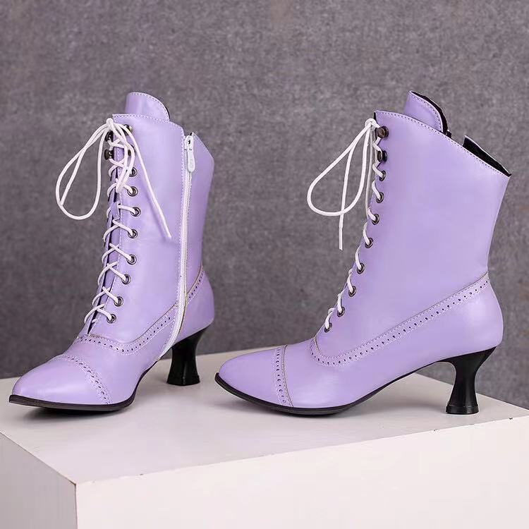 Botas Martin de Tacón Alto para Mujer – Estilo Británico, Moda Motera