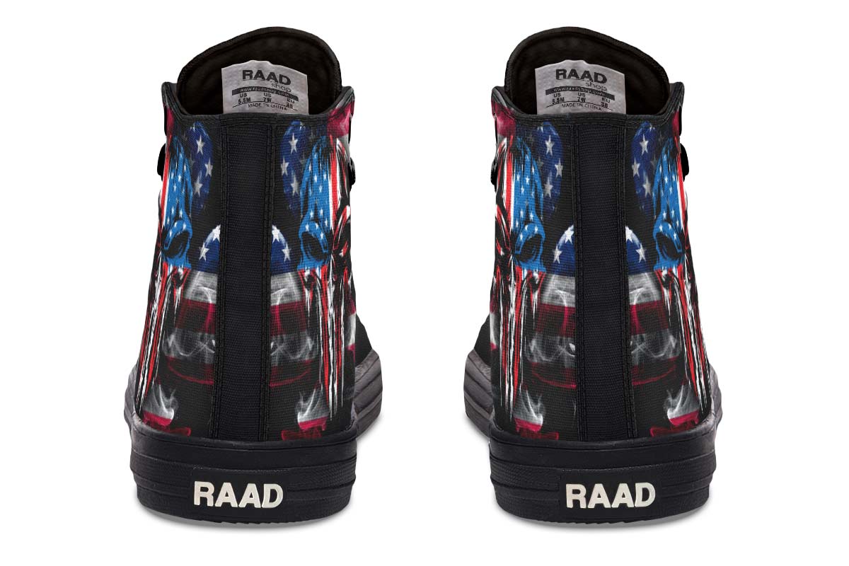 Printed Couple High Top Canvas Shoes
